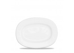 Alchemy White Rimmed Oval Dish