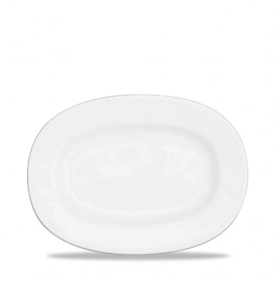 Alchemy White Rimmed Oval Dish
