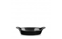 Cookware Large Round Eared Dish Black