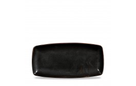 X Squared+ Black Sparkle Oblong Plate