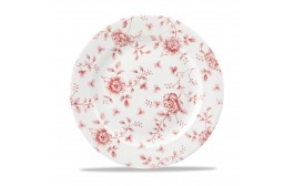 Vintage Prints Cranberry Rose Chintz Plate