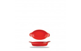 Cookware Intermediate Oval Eared Dish Red
