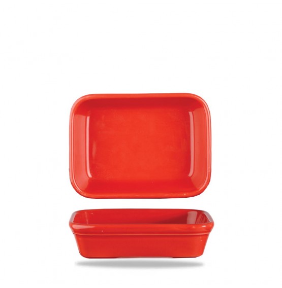 Cookware Shallow Rectangular Dish Red