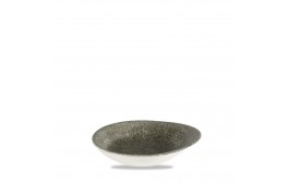 Raku Quartz Black Round Dish