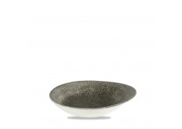 Raku Quartz Black Round Dish