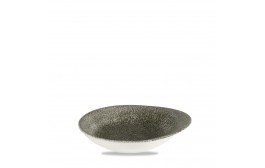 Raku Quartz Black Round Dish