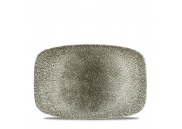 Raku Quartz Black Chefs' Oblong Plate No.8