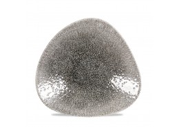 Raku Quartz Black Triangle Shallow Bowl
