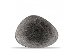 Raku Quartz Black Chefs' Triangle Plate