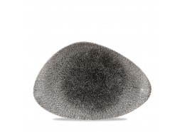 Raku Quartz Black Chefs' Triangle Plate