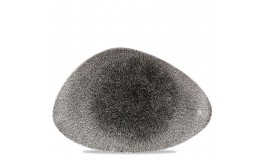 Raku Quartz Black Chefs' Triangle Plate