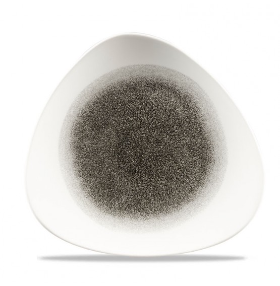 Raku Quartz Black Triangle Plate