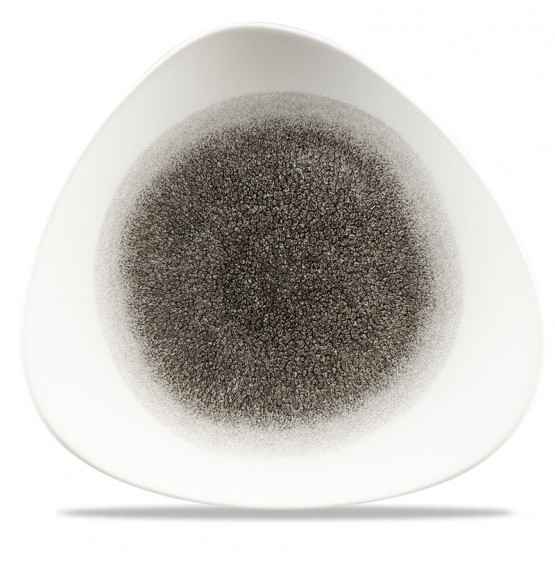 Raku Quartz Black Triangle Plate