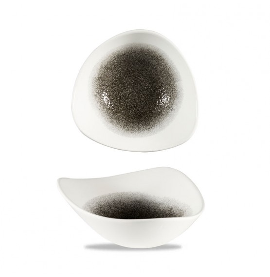 Raku Quartz Black Triangle Bowl