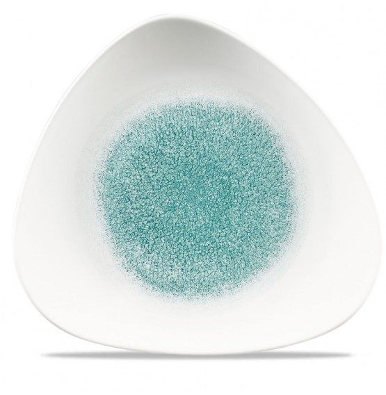 Raku Jade Green Triangle Plate
