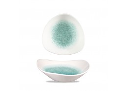 Raku Jade Green Triangle Bowl