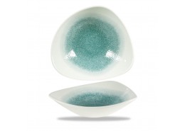 Raku Jade Green Triangle Bowl