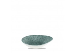 Raku Topaz Blue Round Dish