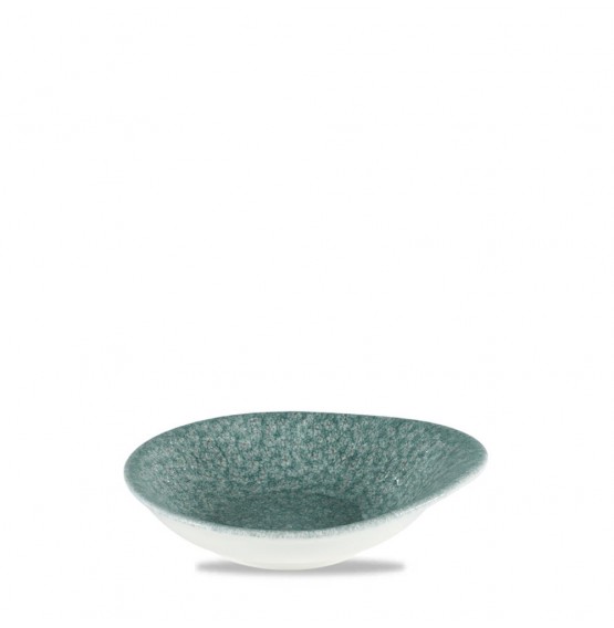 Raku Topaz Blue Round Dish