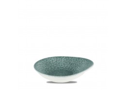 Raku Topaz Blue Round Dish