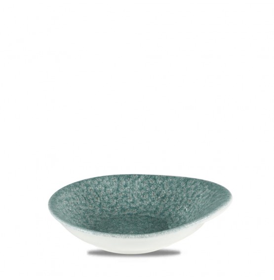 Raku Topaz Blue Round Dish