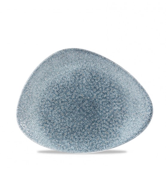 Raku Topaz Blue Chefs' Triangle Plate