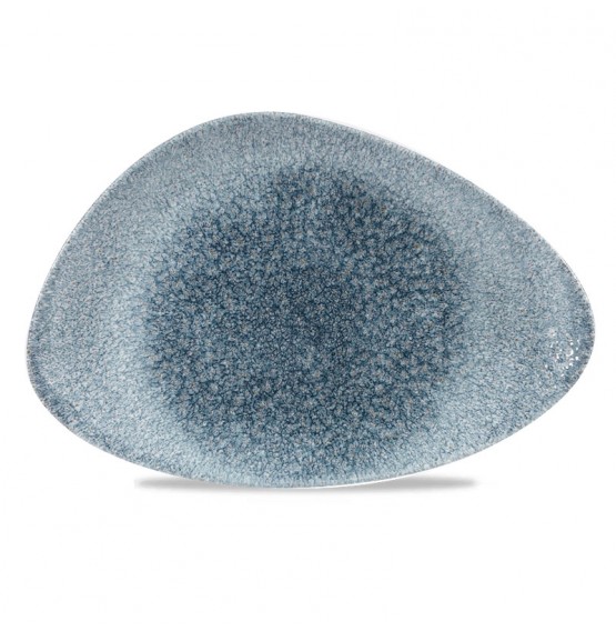 Raku Topaz Blue Chefs' Triangle Plate