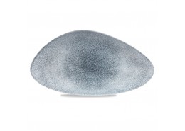 Raku Topaz Blue Chefs' Triangle Plate