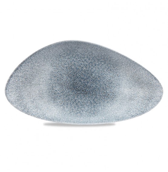 Raku Topaz Blue Chefs' Triangle Plate