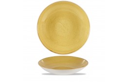 Stonecast Mustard Seed Yellow Large Coupe Bowl