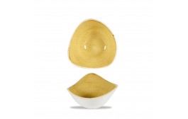 Stonecast Mustard Seed Yellow Triangle Bowl