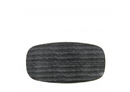 Homespun Charcoal Black Chef's Oblong Plate No.3
