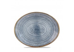 Homespun Slate Blue Oval Plate