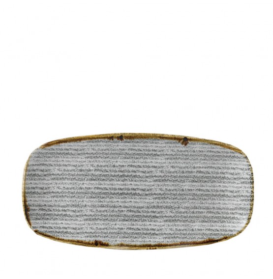 Homespun Stone Grey Chef's Oblong Plate No.3