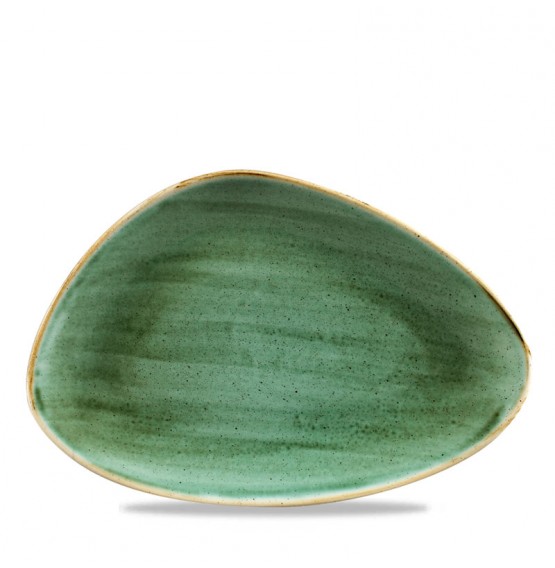 Stonecast Samphire Green Chefs' Triangle Plate