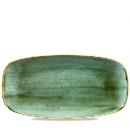 Stonecast Samphire Green Chefs' Oblong Plate No.3