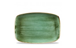 Stonecast Samphire Green Chefs' Oblong Plate No 9