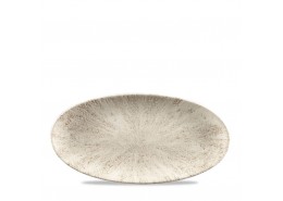 Stone Agate Grey Chefs' Oval Plate