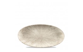 Stone Agate Grey Chefs' Oval Plate
