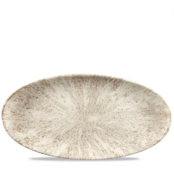 Stone Agate Grey Chefs' Oval Plate