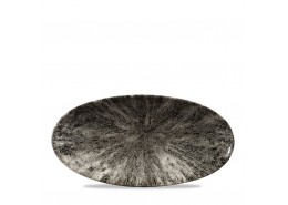 Stone Quartz Black Chefs' Oval Plate