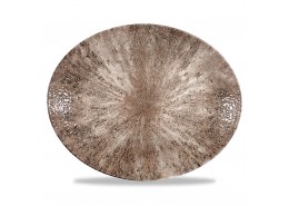 Stone Zircon Brown Oval Coupe Plate
