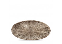 Stone Zircon Brown Chefs' Oval Plate