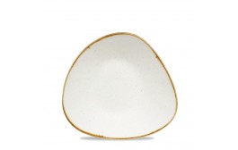 Stonecast Barley White Triangle Shallow Bowl