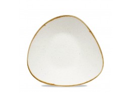 Stonecast Barley White Triangle Shallow Bowl