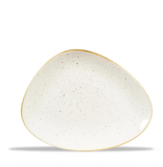 Stonecast Barley White Chefs' Triangle Plate
