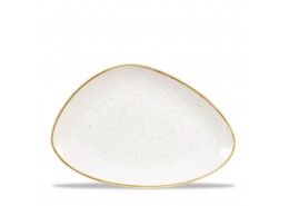 Stonecast Barley White Chefs' Triangle Plate