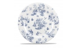 Vintage Prints Prague Toile Oval Rimmed Dish