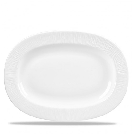 Bamboo Rimmed Oval Dish