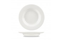 White Classic Rimmed Soup